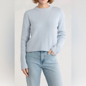 NWT Vince Light Blue Ribbed Crewneck Sweater